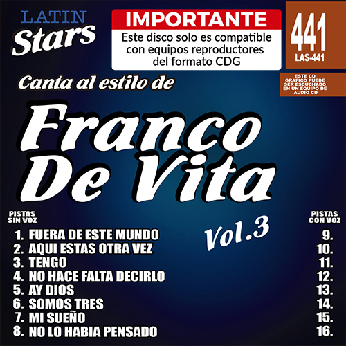 karaoke LAS 441 - Franco De Vita Vol. 3 020_las441