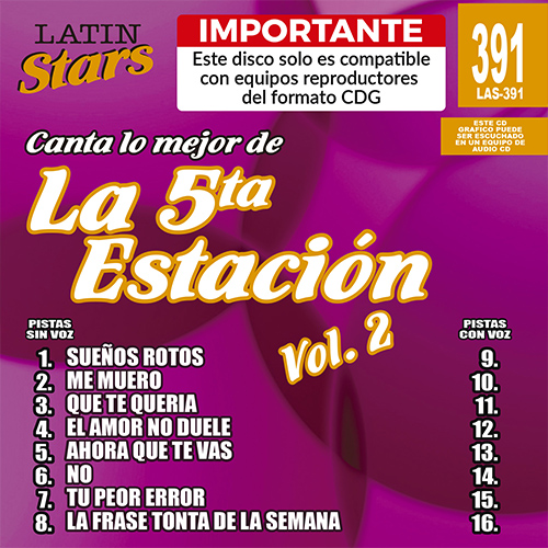 karaoke LAS 391 - La 5ta Estación Vol. 2 13b_las391