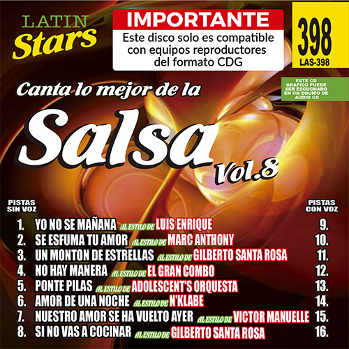 karaoke LAS 398 - Salsa Vol. 8 1a9_las398
