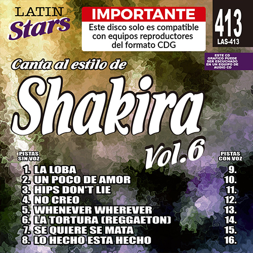 karaoke LAS 413 - Shakira Vol. 6 1a9_las413