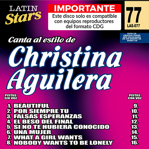 Karaoke Tropical zone Las 077 Christina Aguilera 206_las077