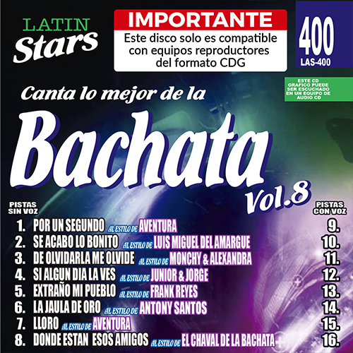 karaoke  LAS 400 - Bachata Vol. 8 270_las400