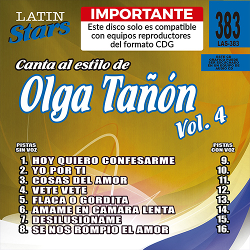 karaoke LAS 383 - Olga Tañón Vol. 4 2ce_las383