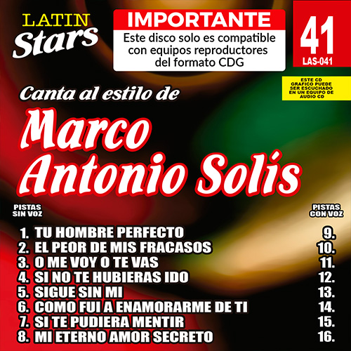 Karaoke Tropical zone Las 041 Marco Antonio Solis 3bf_las041