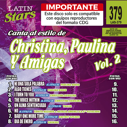 karaoke LAS 379 - Christina, Paulina Y Amigas Vol. 2 451_las379