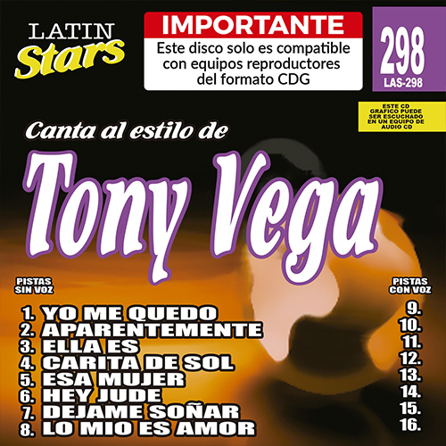karaoke LAS 298 - Tony Vega 45f_las298