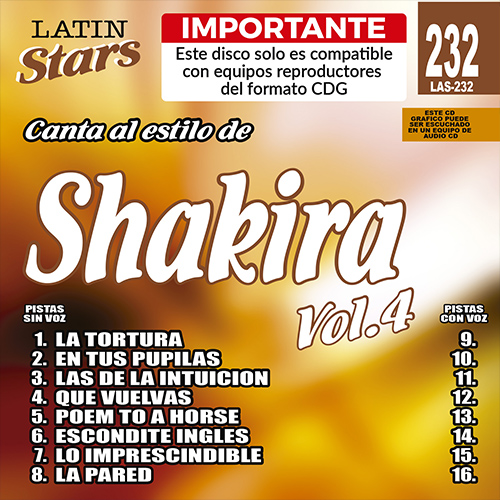 Karaoke LAS 232 - Shakira Vol. 4 477_las232