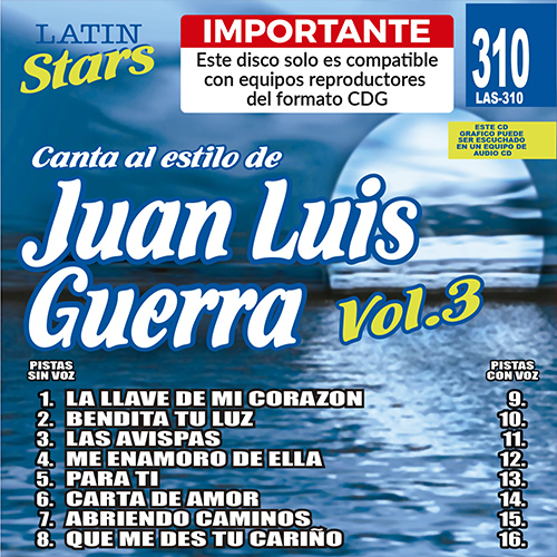 karaoke LAS 310 - Juan Luis Guerra Vol. 3 488_las310