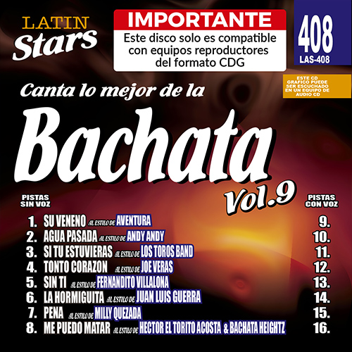 karaoke LAS 408 - Bachata Vol. 9 5cd_las408