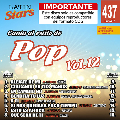 karaoke LAS 437 - Pop Vol. 12 6cb_las437