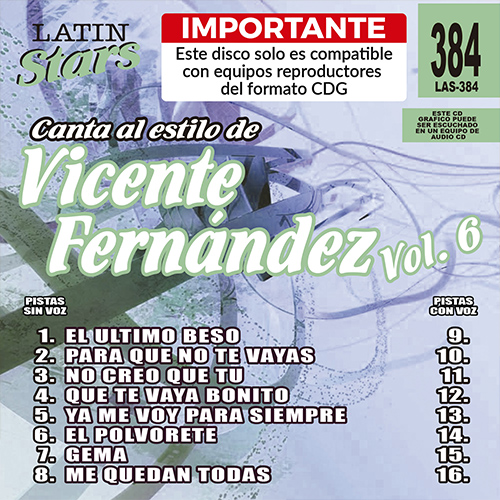 karaoke LAS 384 - Vicente Fernández Vol. 6 73a_las384