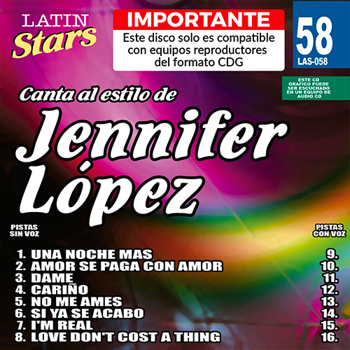 Karaoke Tropical zone Las 058 Jennifer López 79e_las058