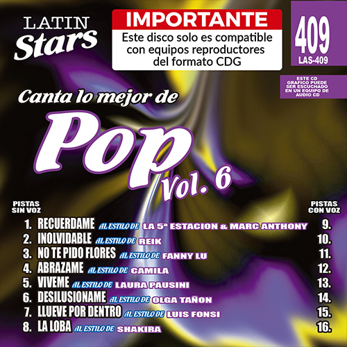 karaoke LAS 409 - Pop Vol. 6 7e3_las409