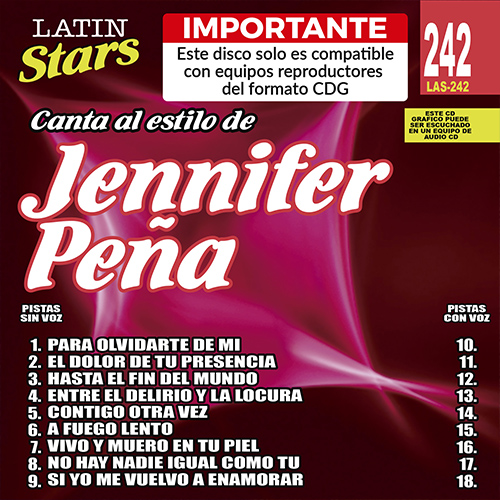 karaoke LAS 242 - Jennifer Peña 865_las242