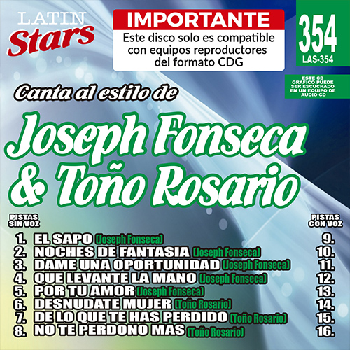 karaoke LAS 354 - Joseph Fonseca y Toño Rosario 8a7_las354