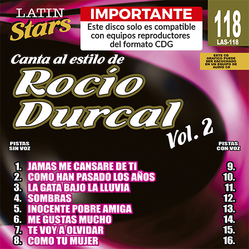 Karaoke Tropical zone Las 118-Rocío Durcal Vol. 2 8d6_las118