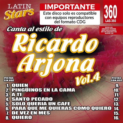 karaoke LAS 360 - Ricardo Arjona Vol. 4 91b_las360