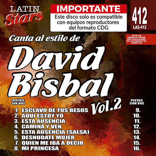 karaoke LAS 412 - David Bisbal Vol. 2 9a8_las412