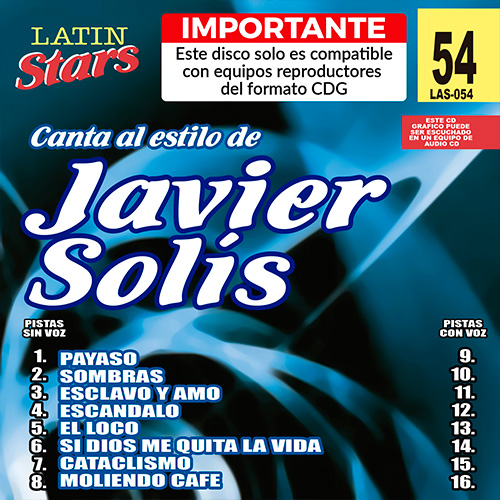 Karaoke Tropical zone Las 054 Javier Solis A7c_las054