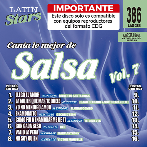 karaoke LAS 386 - Salsa Vol. 7 Ad3_las386