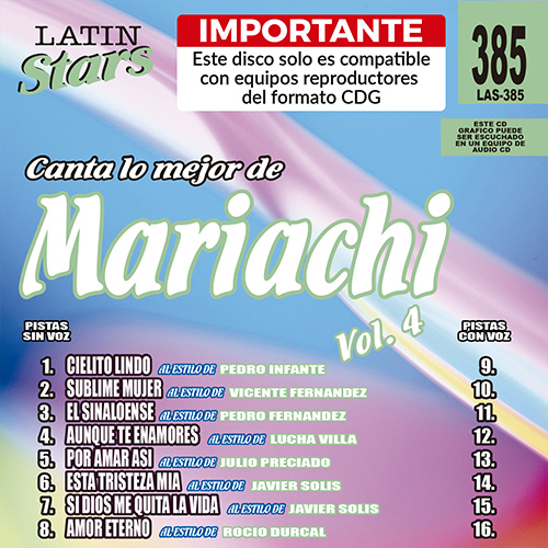 karaoke LAS 385 - Mariachi Vol. 4 Af1_las385