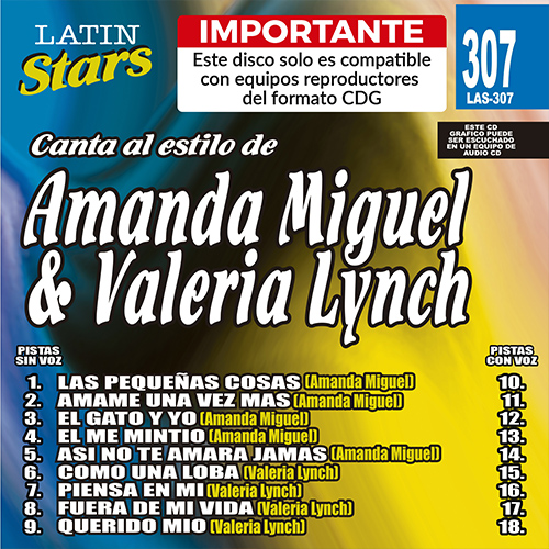 karaoke LAS 307 - Amanda Miguel y Valeria Lynch Cbb_las307