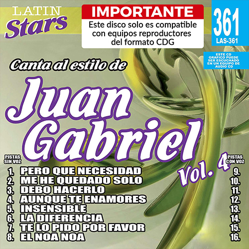 karaoke LAS 361 - Juan Gabriel Vol. 4 E44_las361