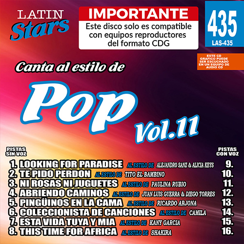 karaoke LAS 435 - Pop Vol. 11 Eb2_las435