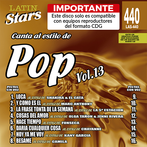 karaoke LAS 440 - Pop Vol. 13 Ed3_las440