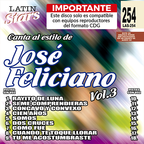 karaoke LAS 254 - José Feliciano Vol. 3 F4e_las254