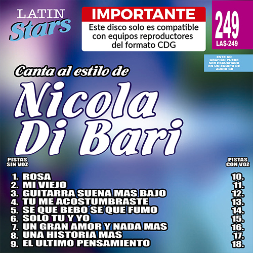karaoke LAS 249 - Nicola Di Bari F5f_las249